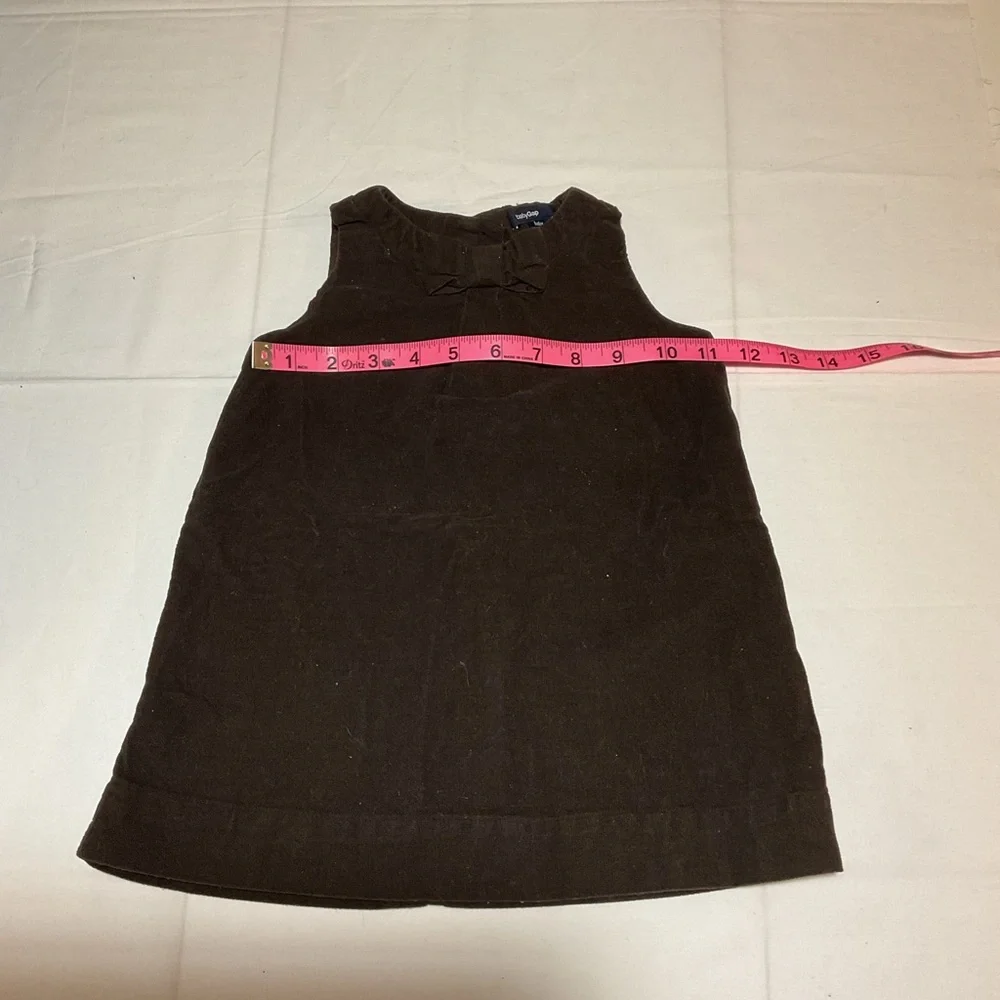 Baby Gap Girls 12-18 Month Sleeveless Corduroy Brown Dress